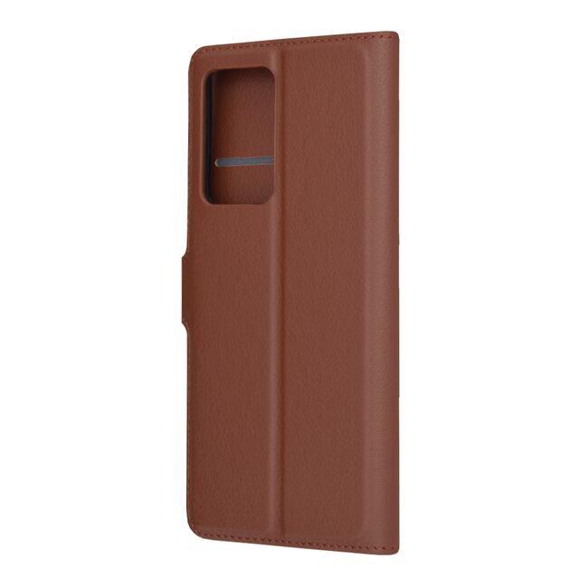 Husa pentru  Samsung Galaxy Note 20 Ultra tip carte cu inchidere magnetica, compartimente pentru carduri si functie stand, maro