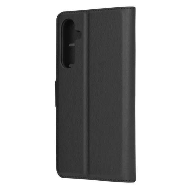 Husa pentru  Samsung Galaxy S23 FE tip carte cu inchidere magnetica, compartimente pentru carduri si functie stand, negru