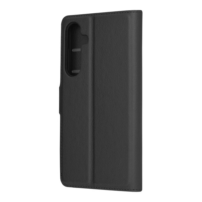 Husa pentru  Samsung Galaxy S24+ Plus tip carte cu inchidere magnetica, compartimente pentru carduri si functie stand, negru