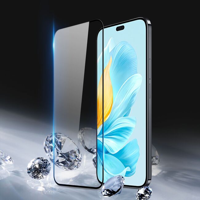 Folie din sticla pentru Honor 200 Lite Full Glue, full-face/glue Tempered Glass 111D, margini negre