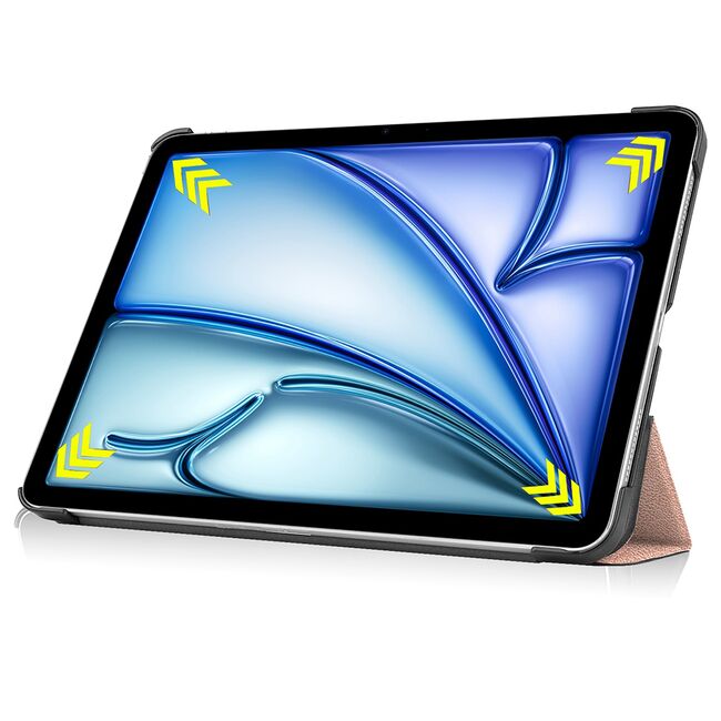 Husa pentru Apple iPad Air 11 2024 / 2025​ M2, M3, cu functie wake-up/sleep, tip stand, rose gold
