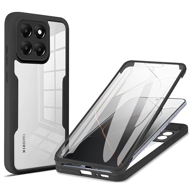 Pachet 360: Husa cu folie integrata pentru Xiaomi 14 Cover360 fata / spate, negru