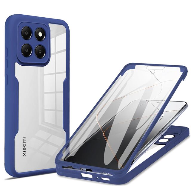Pachet 360: Husa cu folie integrata pentru Xiaomi 14 Cover360 fata / spate - blue