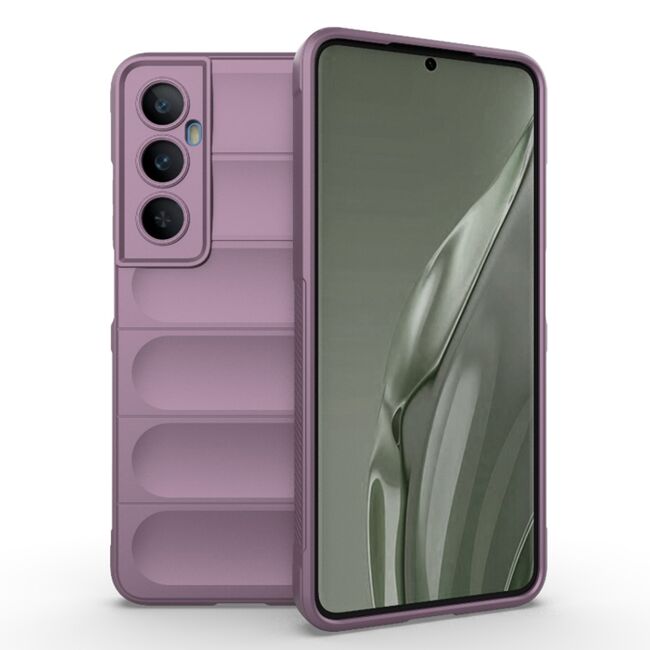 Husa pentru Realme C65 Liquid Silicone, Microfibre Lining, Non-Slip Airbag Design, mov