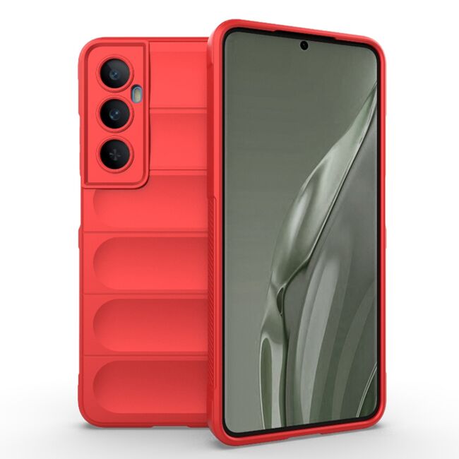 Husa pentru Realme C65 Liquid Silicone, Microfibre Lining, Non-Slip Airbag Design, rosu