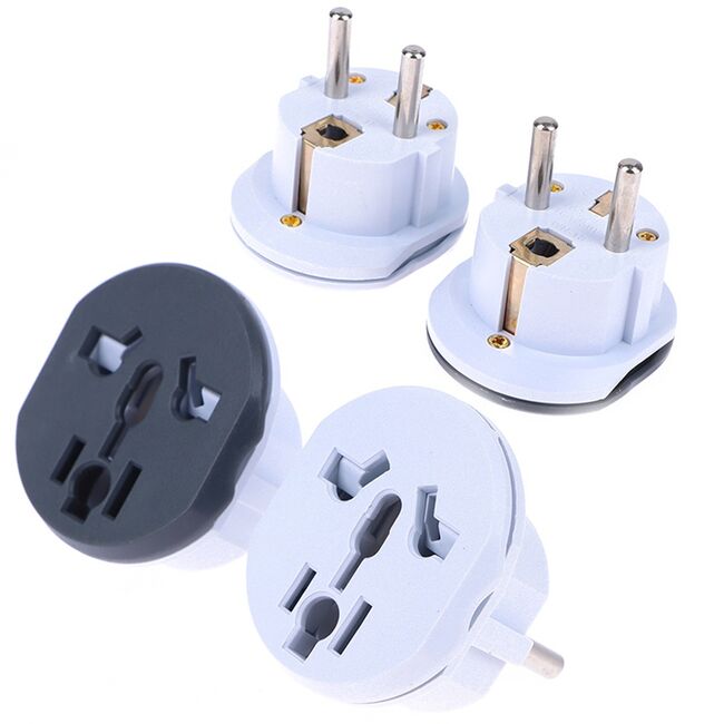 Adaptor priza universal pentru calatorie Techsuit, gri, C529