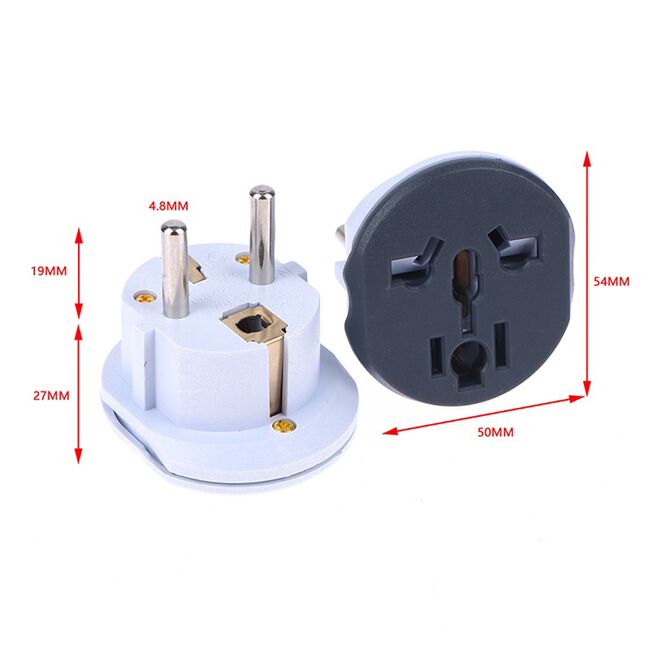 Adaptor priza universal pentru calatorie Techsuit, gri, C529