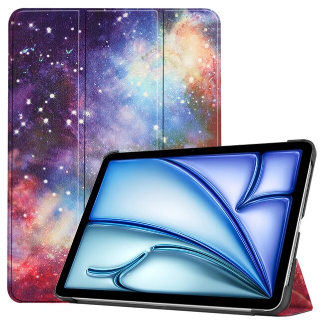 Husa pentru Apple iPad Air 11 2024 / 2025​ M2, M3, cu functie wake-up/sleep, tip stand, galaxy