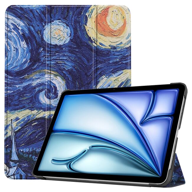 Husa pentru Apple iPad Air 11 2024 / 2025​ M2, M3, cu functie wake-up/sleep, tip stand, starry night