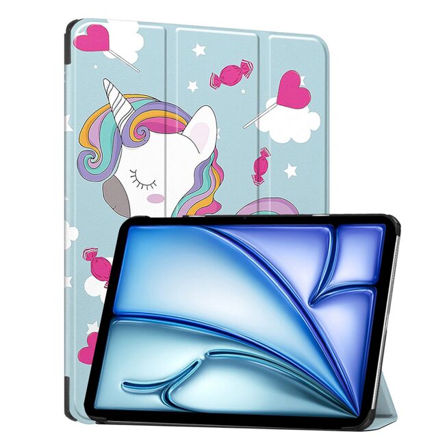 Husa pentru Apple iPad Air 11 2024 / 2025​ M2, M3, cu functie wake-up/sleep, tip stand, unicorn