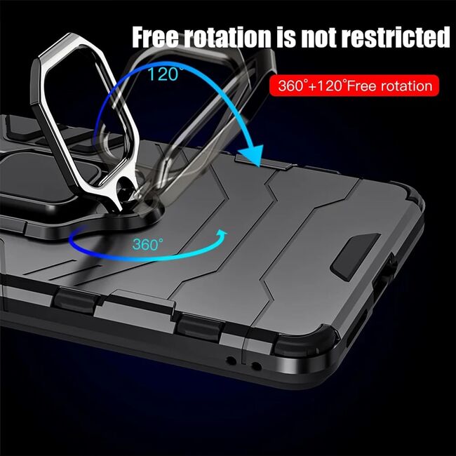 Husa pentru Xiaomi 13T / 13T Pro cu inel Armor Kickstand Tough Rugged Cover, (negru)