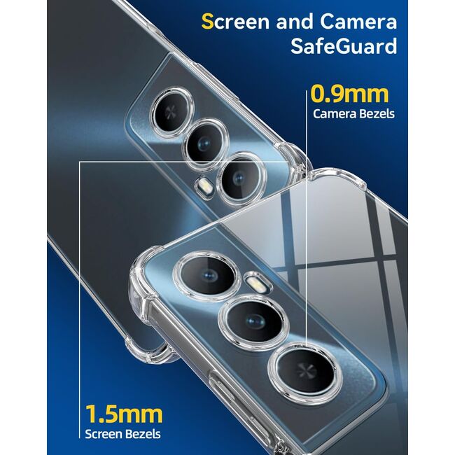Husa pentru Realme C65 Anti-Shock 1.5mm, reinforced 4 corners, transparent