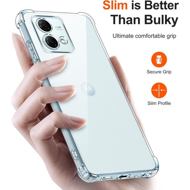 Husa pentru Motorola Moto G84 Anti-Shock 1.5mm, Reinforced 4 corners, transparent
