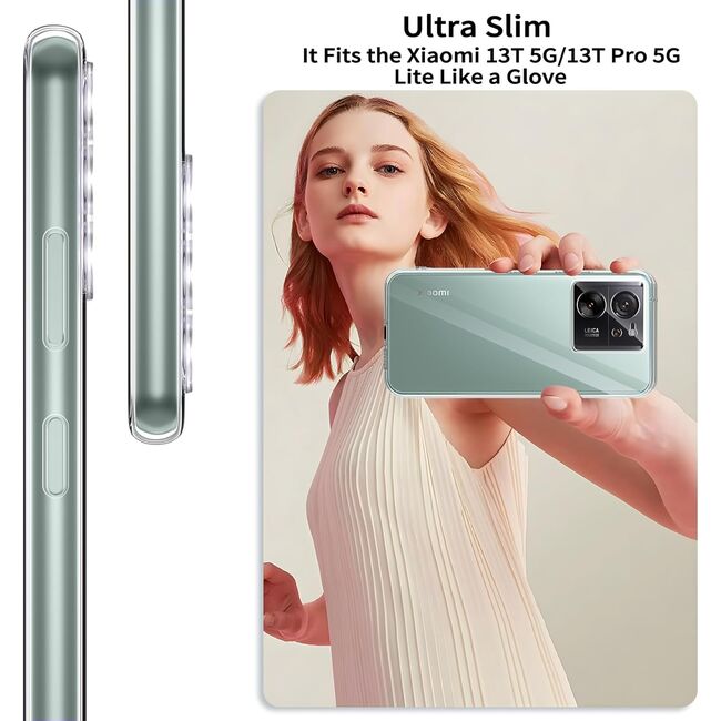 Husa pentru Xiaomi 13T / 13T Pro Slim & Light Anti Shock 1.5mm, Transparent