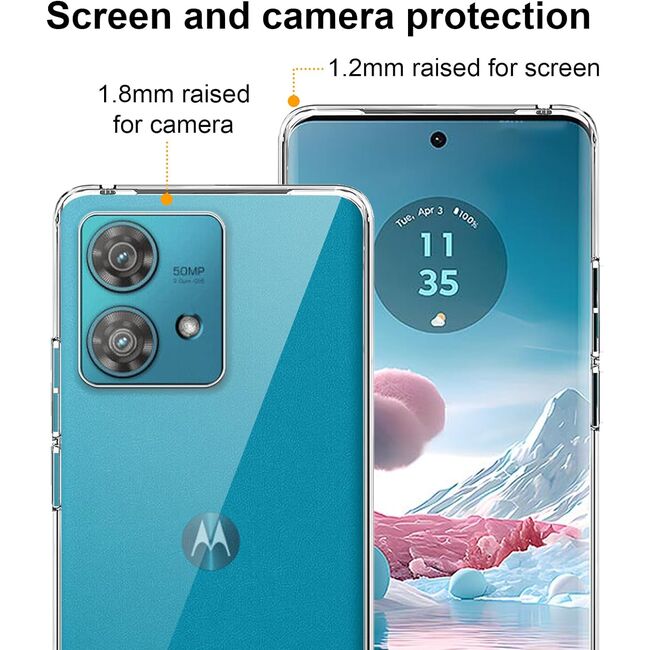 Husa pentru Motorola Moto G84 Slim Anti-Shock 1.5mm, Transparent