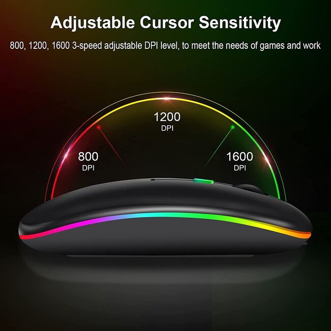 Husa cu tastatura iluminata pentru Samsung Galaxy Tab A9 8.7 inch si mouse wireless RGB iluminat LED, negru