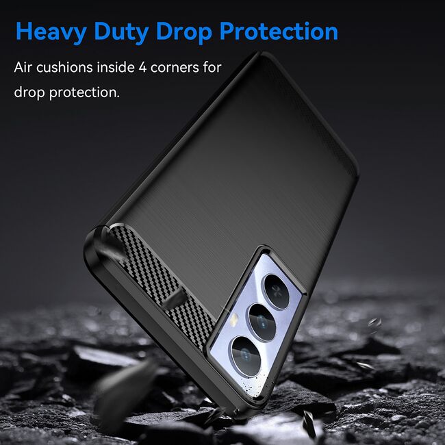 Husa pentru Realme C65 Liquid Carbon Silicone, negru