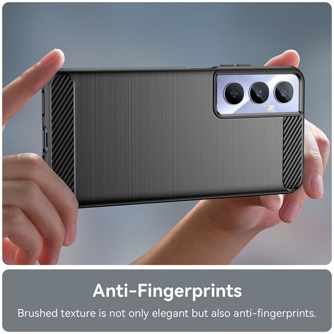 Husa pentru Realme C65 Liquid Carbon Silicone, negru