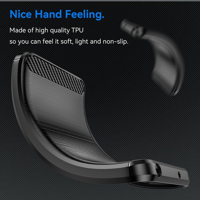Husa pentru Realme C65 Liquid Carbon Silicone, negru
