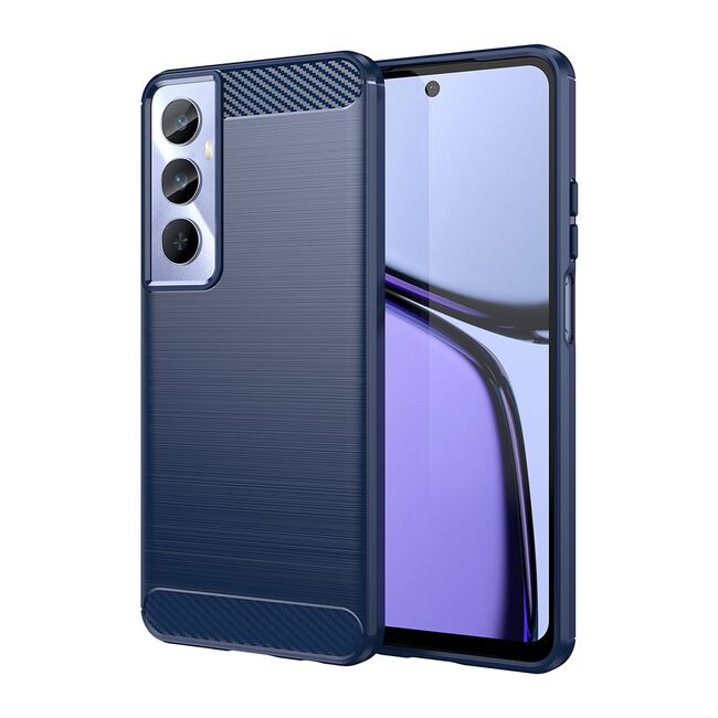 Husa pentru Realme C65 Liquid Carbon Silicone, navy blue