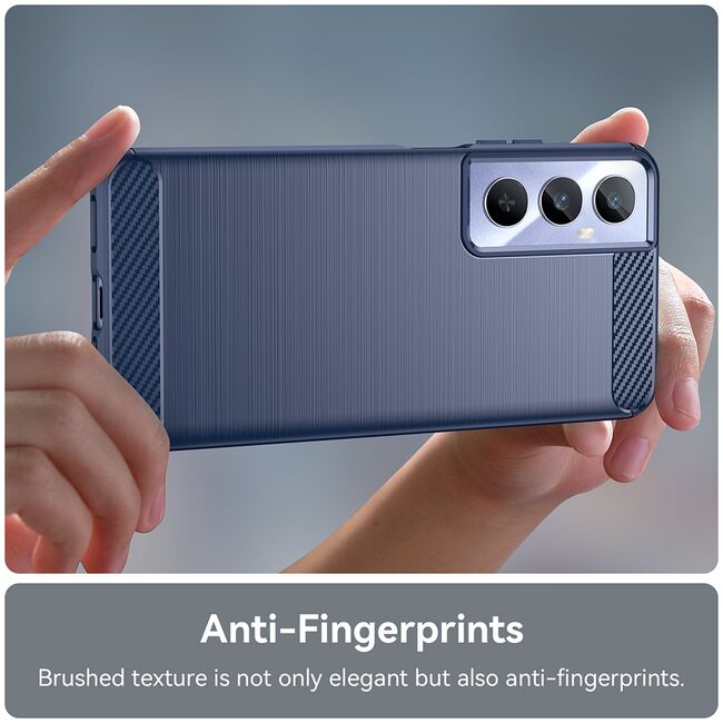 Husa pentru Realme C65 Liquid Carbon Silicone, navy blue
