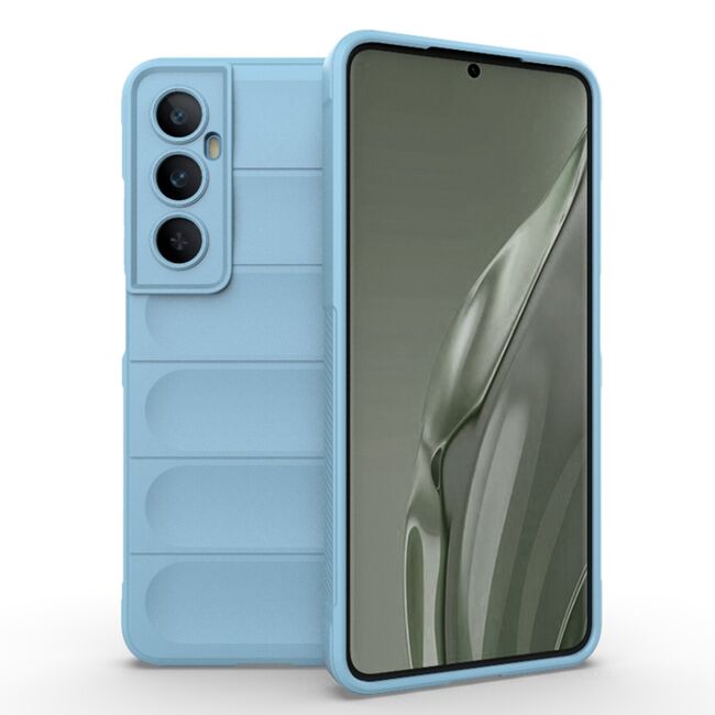 Husa pentru Realme C65 Liquid Silicone, Microfibre Lining, Non-Slip Airbag Design, bleu