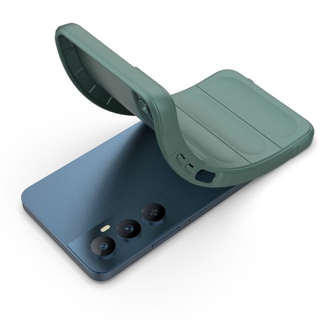 Husa pentru Realme C65 Liquid Silicone, Microfibre Lining, Non-Slip Airbag Design, bleu