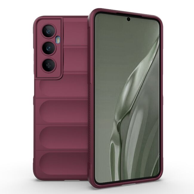 Husa pentru Realme C65 Liquid Silicone, Microfibre Lining, Non-Slip Airbag Design, bordeaux