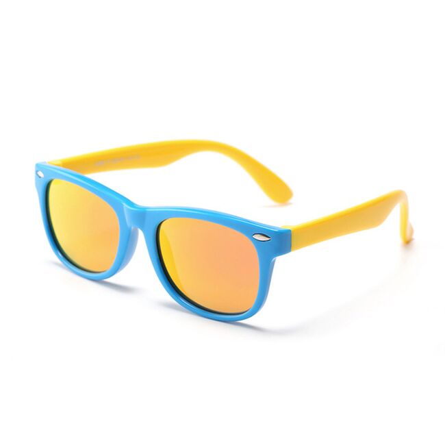 Ochelari de soare pentru copii 3-8 ani Techsuit D802, albastru/galben/portocaliu