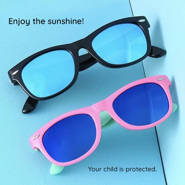 Ochelari de soare pentru copii 3-8 ani Techsuit D802, galben / roz