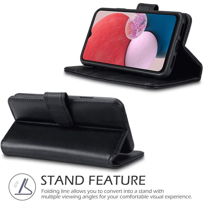 Husa pentru Motorola Moto G84 Wallet tip carte, negru mat