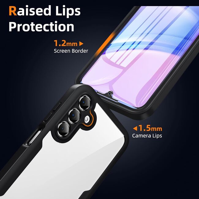 Pachet 360: Husa cu folie integrata pentru Samsung Galaxy A25 Cover360 fata / spate - negru