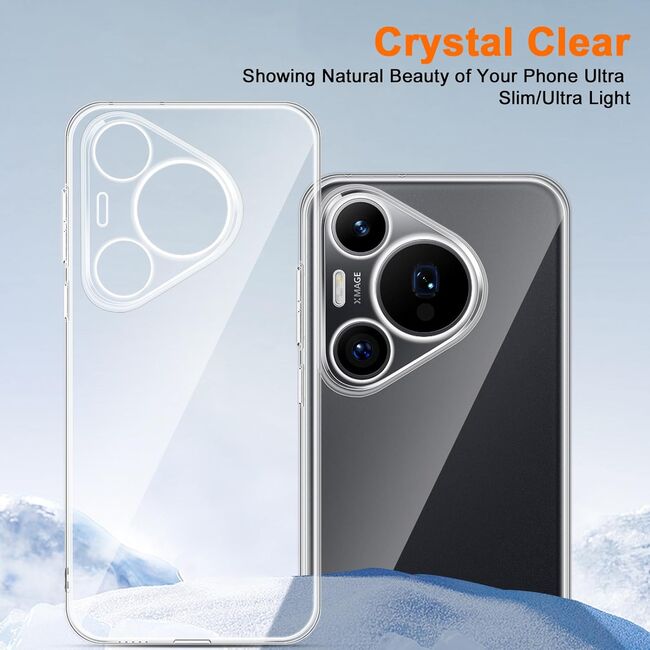 Husa pentru Huawei Pura 70 Pro Slim Anti-Shock 1.5mm, Transparent