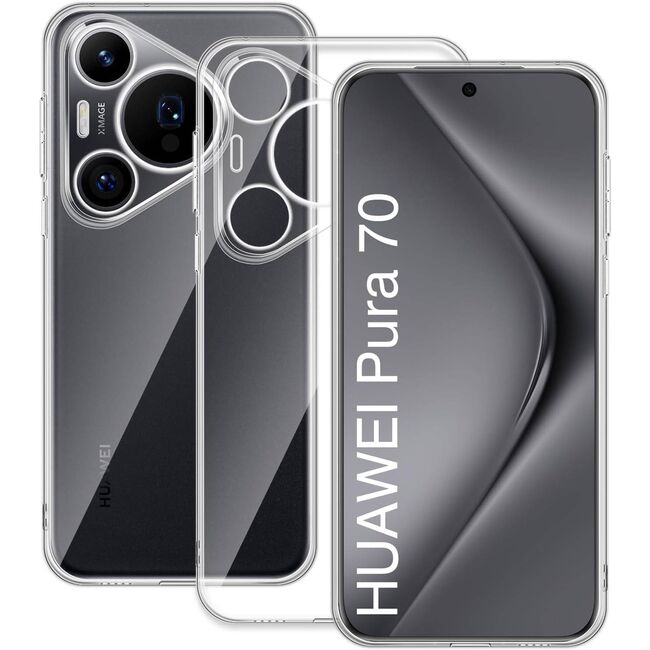 Husa pentru Huawei Pura 70 Anti-Shock 1.5mm, Transparent