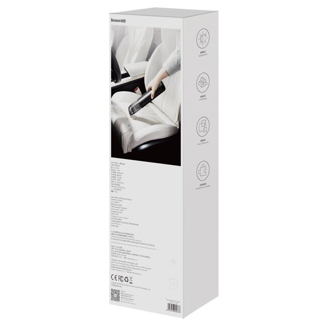 Aspirator auto cu acumulator, filtru HEPA Baseus A3, CRXCQA3-0A, negru