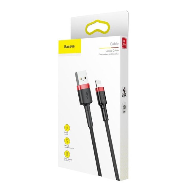 Cablu date Lightning Baseus, 2.4A, 480Mbps, 0.5m, CALKLF-A19