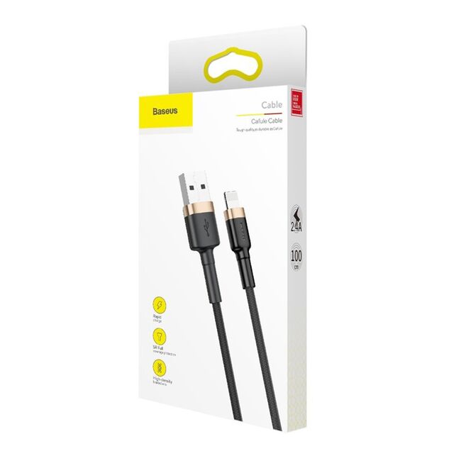 Cablu de date Lightning Baseus 2.4A, 480Mbps, 1m, CALKLF-BV1