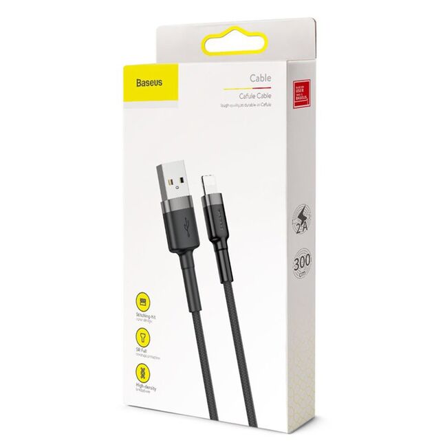 Cablu de date Lightning Baseus, 2A, 3m, CALKLF-RG1