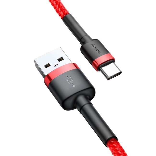 Cablu de date USB Type-C Baseus, 2A, 2m, rosu, CATKLF-F09