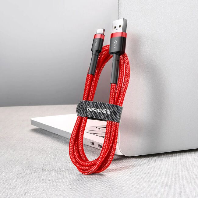 Cablu de date USB Type-C Baseus, 2A, 2m, rosu, CATKLF-F09