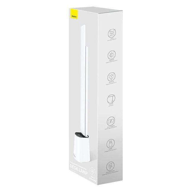 Lampa LED interior Baseus Desk Lamp Smart Eye, reincarcabila, 2200mAh, alb, DGZG-02