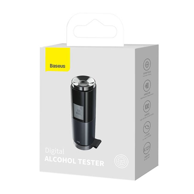 Etilotest cu display LCD reincarcabil USB-C Baseus CRCX-01, negru