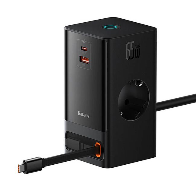 Prelungitor priza Shuko 65W USB, 2xType-C Baseus, PSLR000301