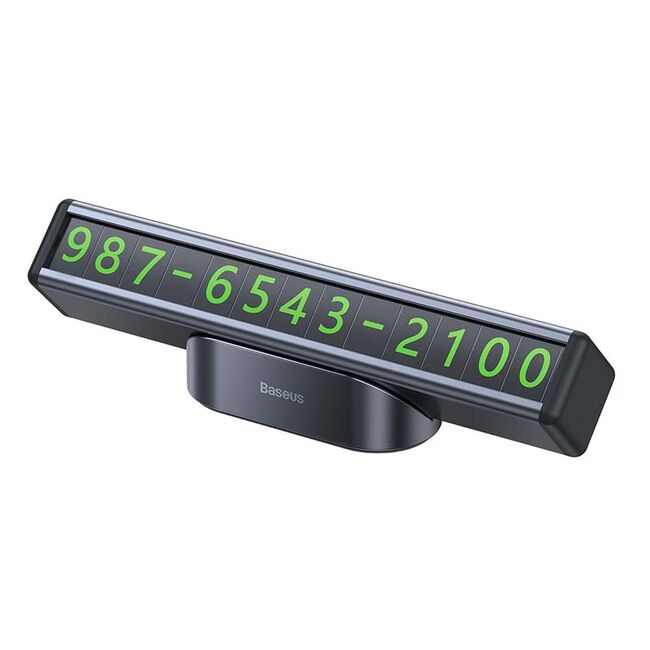 Suport numar telefon bord Baseus, negru, CNFT000001
