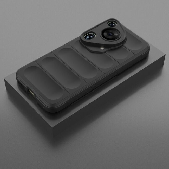 Husa pentru  Huawei Pura 70 Ultra Liquid Silicone, Microfibre Lining, Non-Slip Airbag Design, negru