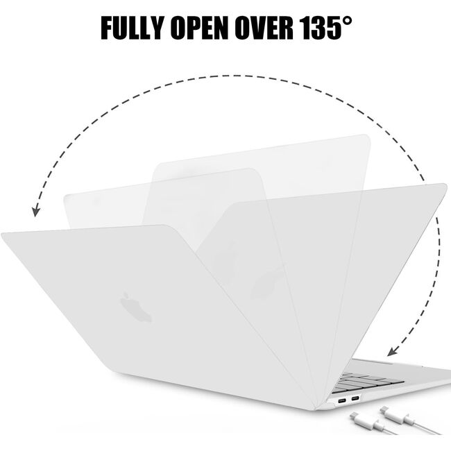 Carcasa pentru MacBook Air 13 2025 / 2024 / 2022 M4, M3, M2 Hard Shell Frost, transparent mat