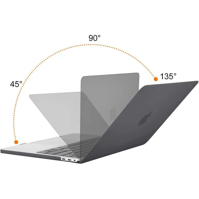Carcasa pentru MacBook Air 13 2025 / 2024 / 2022 M4, M3, M2 Hard Shell Frost, negru mat