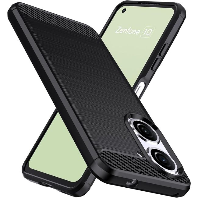 Husa pentru Asus Zenfone 10 Liquid Carbon Silicone, negru
