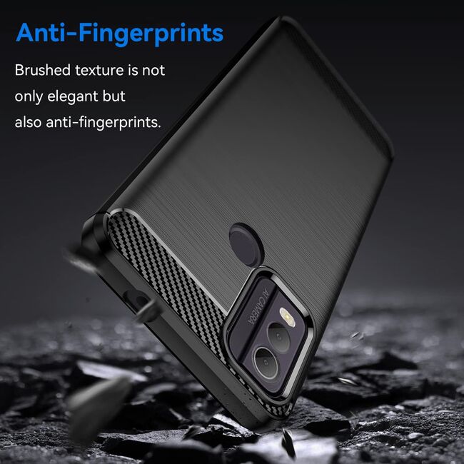 Husa pentru Nokia C22 Liquid Carbon Silicone, negru