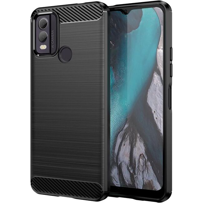 Husa pentru Nokia C22 Liquid Carbon Silicone, negru